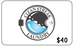 $40 New Prepaid Card - Clean Streak Laundry